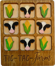 Load image into Gallery viewer, Farmer Gift - Tic-Tac-Toe Farm Game - Cow & Corn