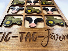 Load image into Gallery viewer, Copy of Farmer Gift - Tic-Tac-Toe Farm Game - Cow &amp; Tractor
